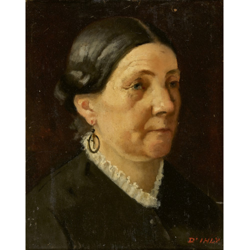 JEAN-DANIEL IHLY : 'Portrait de Mme Marguerite Ihly (M�re du peintre)' (DOBIASCHOFSKY AUKTIONEN AG)