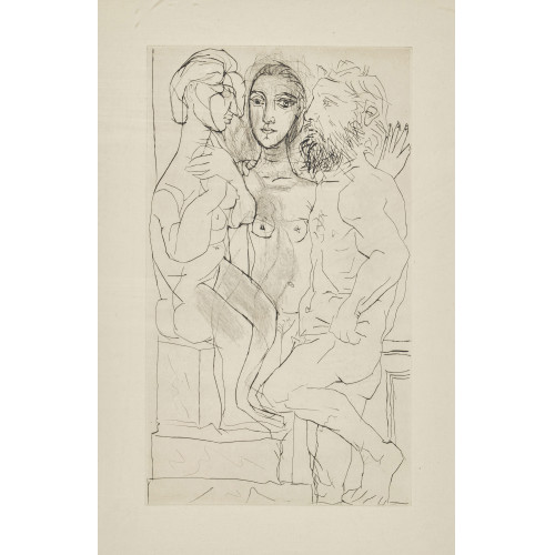 PABLO PICASSO : 'Sculpteur, mod�le et sculpture: femme assise' (DOBIASCHOFSKY AUKTIONEN AG)
