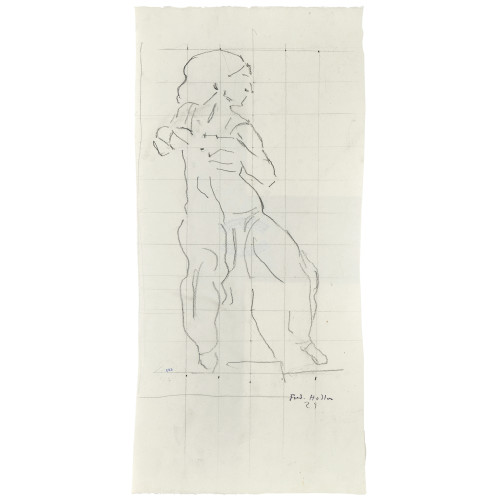 FERDINAND HODLER : Figurenstudie zu 'Entzcktes Weib' (DOBIASCHOFSKY AUKTIONEN AG)