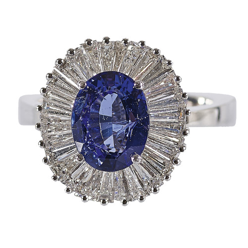TANSANIT-BRILLANT-RING : (DOBIASCHOFSKY AUKTIONEN AG)
