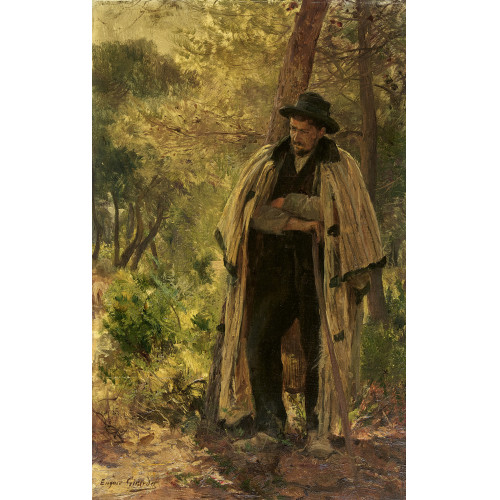 EUG�NE ALEXIS GIRARDET : Wandersmann im Wald (DOBIASCHOFSKY AUKTIONEN AG)