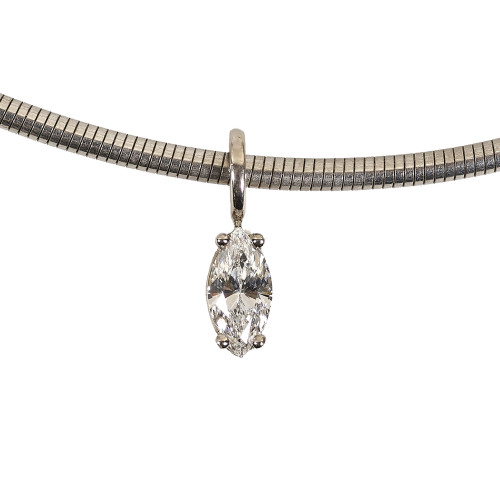 BRILLANT-ANH�NGER MIT KETTE : (DOBIASCHOFSKY AUKTIONEN AG)