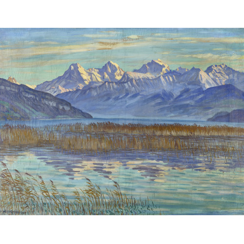 WALDEMAR THEOPHIL FINK : Herbststimmung bei D�rrenast am Thunersee (DOBIASCHOFSKY AUKTIONEN AG)