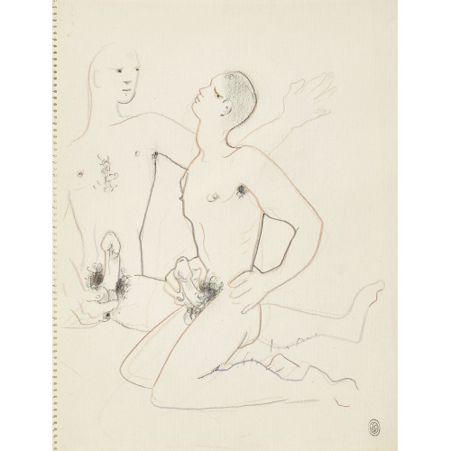 JEAN COCTEAU : '�rotique - deux personnages' (DOBIASCHOFSKY AUKTIONEN AG)