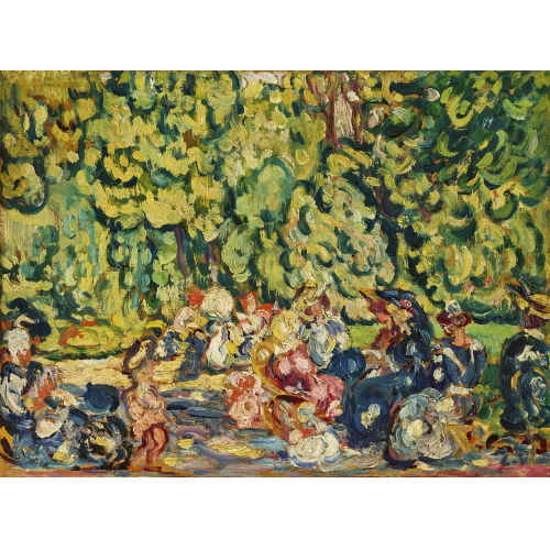 LOUIS VALTAT : 'Femmes et enfants au jardin du Luxembourg' (DOBIASCHOFSKY AUKTIONEN AG)