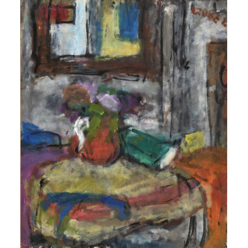 BELA ADALBERT CZOBEL : Interieur mit Blumenvase (DOBIASCHOFSKY AUKTIONEN AG)