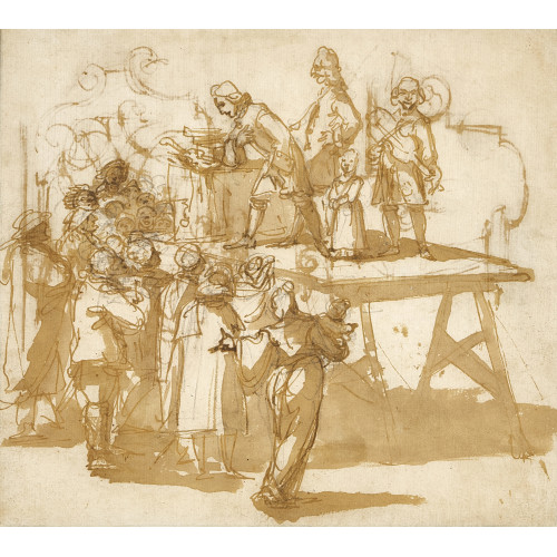 18. JH. VENEZIANISCHE SCHULE : Strassentheater (DOBIASCHOFSKY AUKTIONEN AG)