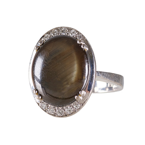 SAPHIR-BRILLANT-RING : (DOBIASCHOFSKY AUKTIONEN AG)