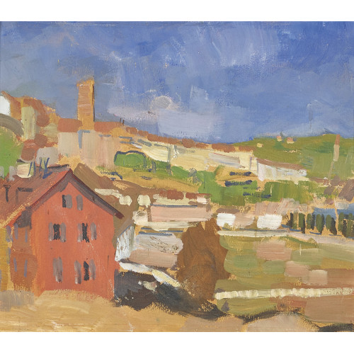 MAX VON M�HLENEN : Landschaft mit H�usern (DOBIASCHOFSKY AUKTIONEN AG)