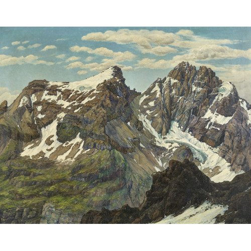 FRANZ FIECHTER : 'Gebirge beim Tomlpass' (DOBIASCHOFSKY AUKTIONEN AG)