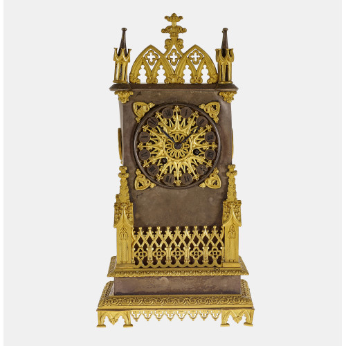 STEHPENDULE : Neugotisch, Frankreich, um 1850-1860 (DOBIASCHOFSKY AUKTIONEN AG)