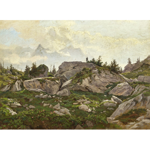 NIKLAUS PFYFFER : Felsige Gebirgslandschaft (DOBIASCHOFSKY AUKTIONEN AG)