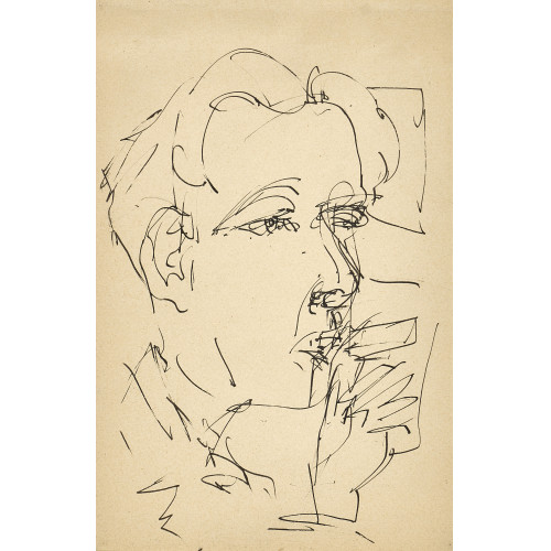 ALBERT MLLER : Bildnis Ernst Ludwig Kirchner (DOBIASCHOFSKY AUKTIONEN AG)