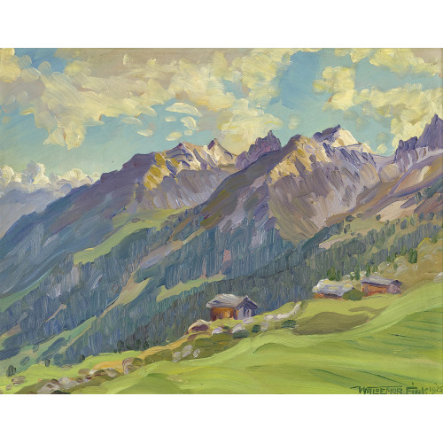 WALDEMAR THEOPHIL FINK : 'Abend auf Hockenalp' (DOBIASCHOFSKY AUKTIONEN AG)