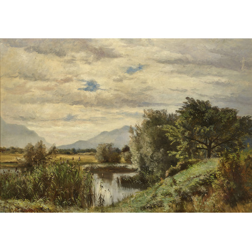 NATHANA�L LEMAITRE : Uferlandschaft bei Villeneuve (DOBIASCHOFSKY AUKTIONEN AG)