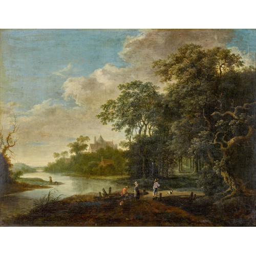 JOHANN CHRISTIAN BRAND : Flusslandschaft mit Figurenstaffage (DOBIASCHOFSKY AUKTIONEN AG)