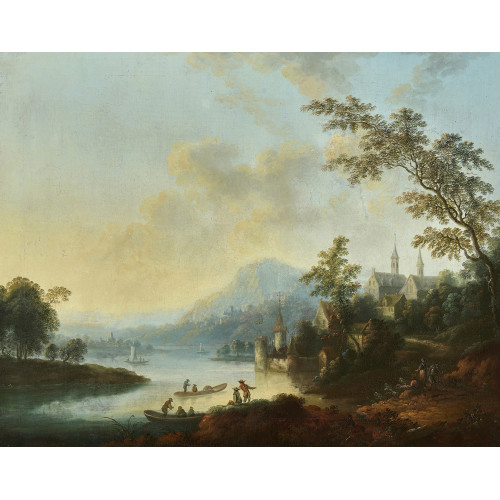 CHRISTIAN GEORG I SCH�TZ : Rheinlandschaft in Abendstimmung (DOBIASCHOFSKY AUKTIONEN AG)