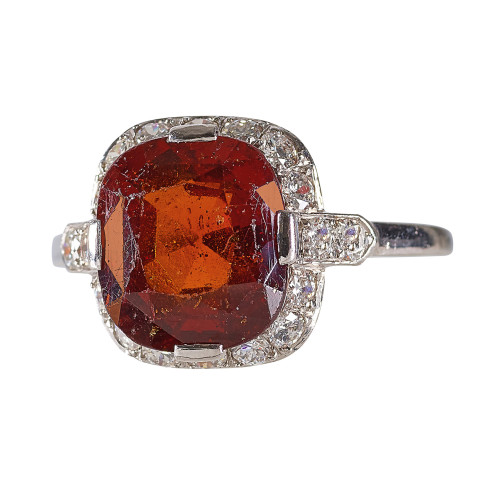 GRANAT-BRILLANT-RING : G�belin (DOBIASCHOFSKY AUKTIONEN AG)