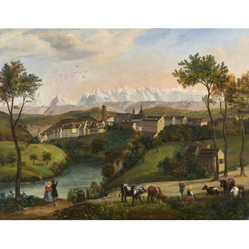 18./19. JH. SCHWEIZ : Blick auf Aare und Bern (DOBIASCHOFSKY AUKTIONEN AG)
