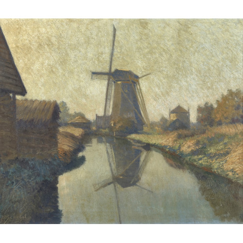 ANTHONIE PIETER SCHOTEL : Windmhle am Kanal (DOBIASCHOFSKY AUKTIONEN AG)