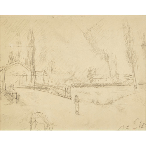 REN� AUBERJONOIS : 'Pont sur le Rhone, Sion' (DOBIASCHOFSKY AUKTIONEN AG)