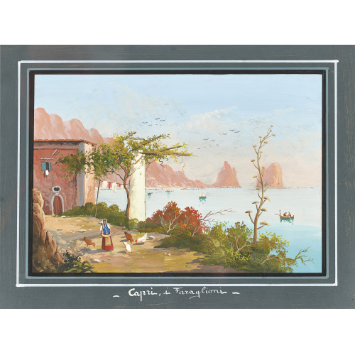 19./20. JH. NEAPOLITANISCHE SCHULE : 'Capri, i Faraglioni' (DOBIASCHOFSKY AUKTIONEN AG)