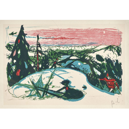 ALOIS CARIGIET : Winterlandschaft mit B�umen (DOBIASCHOFSKY AUKTIONEN AG)