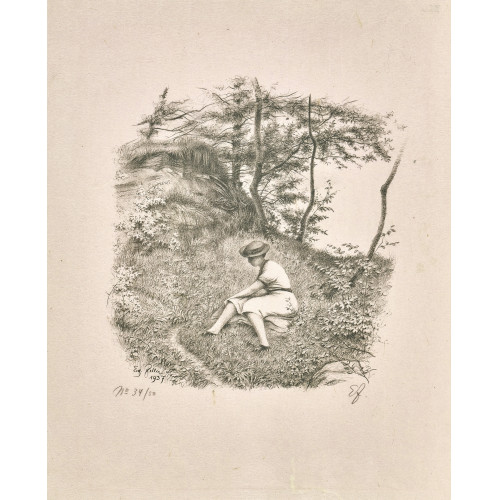 EUGEN ZELLER : M�dchen auf der Wiese (DOBIASCHOFSKY AUKTIONEN AG)