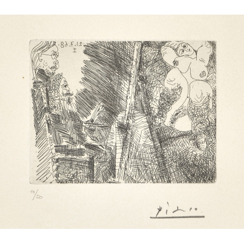 PABLO PICASSO : 'Eau forte 21 juillet 1968 I' (DOBIASCHOFSKY AUKTIONEN AG)