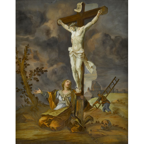 18./19. JH. DEUTSCHLAND : Die trauernde Maria Magdalena am Kreuz (DOBIASCHOFSKY AUKTIONEN AG)
