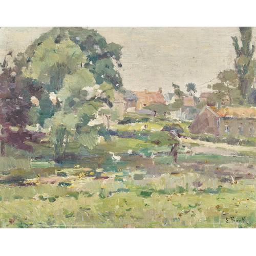 LUCIEN FRANK : Landschaft mit H�usern (DOBIASCHOFSKY AUKTIONEN AG)