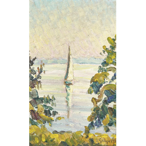 ERNST SAMUEL GEIGER : 'Segelschiff am Morgen' (DOBIASCHOFSKY AUKTIONEN AG)