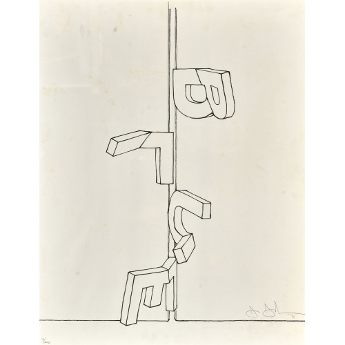 JASPER JOHNS : 'Bent Blue' (DOBIASCHOFSKY AUKTIONEN AG)