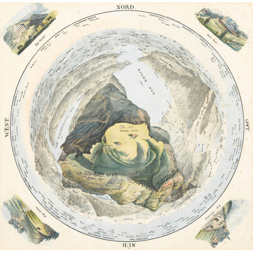 UM 1840 ANONYM : Zirkularpanorama von Rigi-Kulm (DOBIASCHOFSKY AUKTIONEN AG)