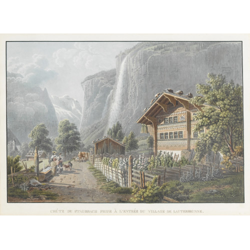 GABRIEL (GEN. LORY FILS) LORY : 'Ch�te du Staubbach prise � l'Entr�e de Lauterbrunnen' (DOBIASCHOFSKY AUKTIONEN AG)