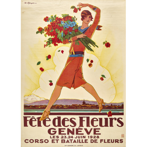 �DOUARD ELZINGRE : 'F�te des Fleurs Gen�ve 1928' (DOBIASCHOFSKY AUKTIONEN AG)