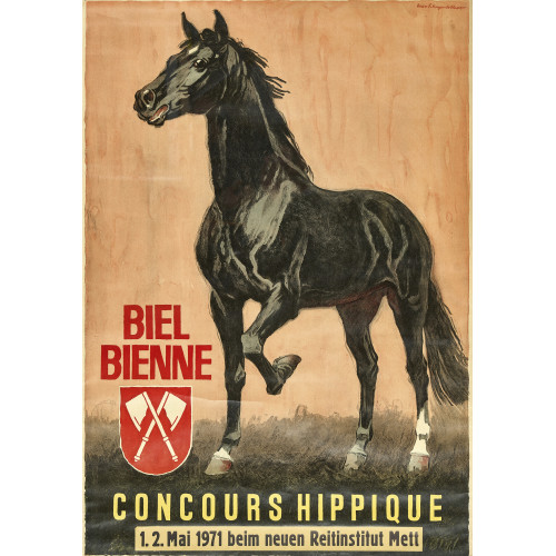 IWAN EDWIN HUGENTOBLER : 'Biel Bienne Concours Hippique 1971' (DOBIASCHOFSKY AUKTIONEN AG)