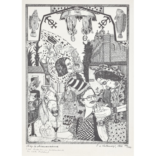 PETER VON WATTENWYL : 'Chez la chiromancienne' (DOBIASCHOFSKY AUKTIONEN AG)