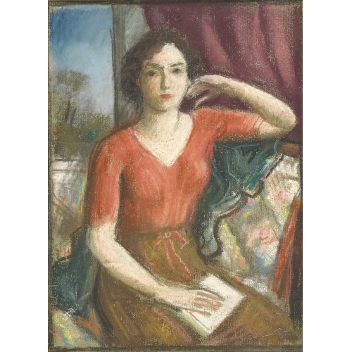PAUL TH�OPHILE ROBERT : Sitzende Frau mit aufgest�tztem Arm (DOBIASCHOFSKY AUKTIONEN AG)