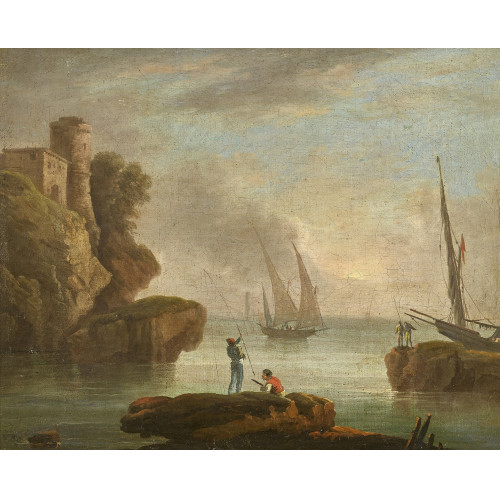 CLAUDE JOSEPH VERNET : Fischer an felsiger K�ste (DOBIASCHOFSKY AUKTIONEN AG)