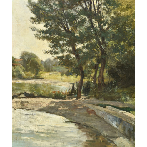 AUGUSTE FR�D�RIC DUFAUX : Sonniges Ufer (DOBIASCHOFSKY AUKTIONEN AG)