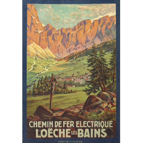 ANTON RECKZIEGEL : 'Chemin de fer electrique Lo�che les Bains' (DOBIASCHOFSKY AUKTIONEN AG)