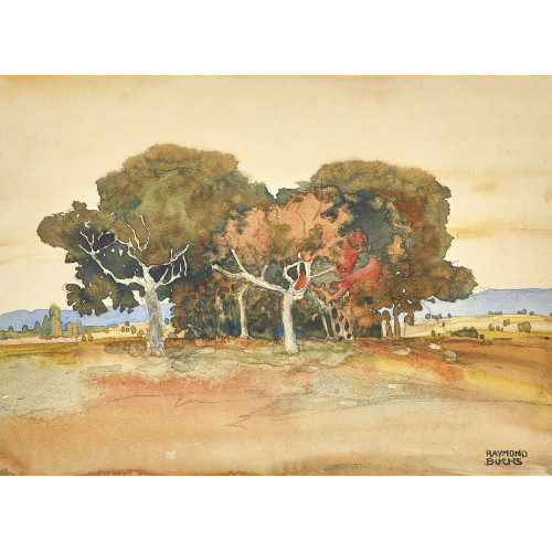 RAYMOND BUCHS : Landschaft mit Baumgruppe (DOBIASCHOFSKY AUKTIONEN AG)
