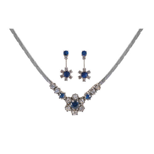 SAPHIR-DIAMANT-SET : (DOBIASCHOFSKY AUKTIONEN AG)