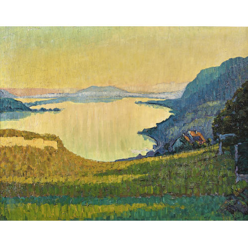 ERNST SAMUEL GEIGER : 'Herbstabend am Bielersee' (DOBIASCHOFSKY AUKTIONEN AG)