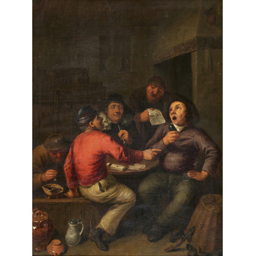 NICOLAES VAN HAEFTEN : Kartenspieler und Pfeifenraucher (DOBIASCHOFSKY AUKTIONEN AG)