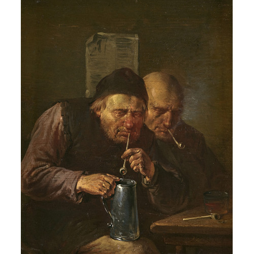EGBERT I VAN HEEMSKERCK : Zwei M�nner mit Pfeifen und Tranksame in der Schenke (DOBIASCHOFSKY AUKTIONEN AG)