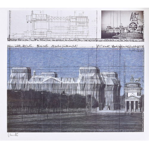 CHRISTO UND JEANNE-CLAUDE) CHRISTO & JEANNE-CLAUDE (JAVACHEFF : 'Wrapped Reichstag' (DOBIASCHOFSKY AUKTIONEN AG)