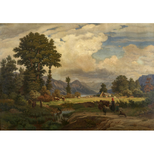 JOST SCHNYDER VON WARTENSEE : B�uerliche Szene am Vierwaldst�ttersee (DOBIASCHOFSKY AUKTIONEN AG)