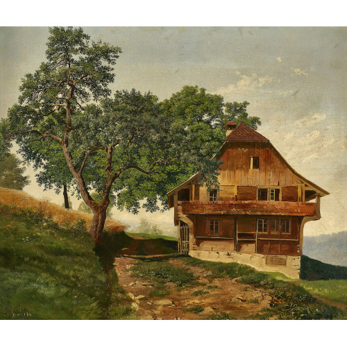 JOST SCHNYDER VON WARTENSEE : Sommerlandschaft mit Bauernhaus (DOBIASCHOFSKY AUKTIONEN AG)
